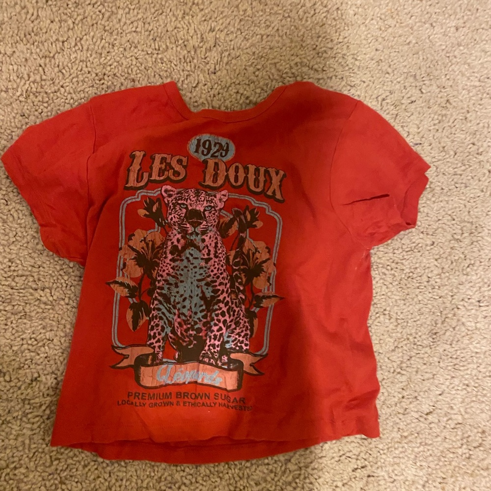 Urban Outfitters Red leopard tee!